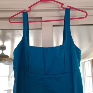 Fitted turquoise dress